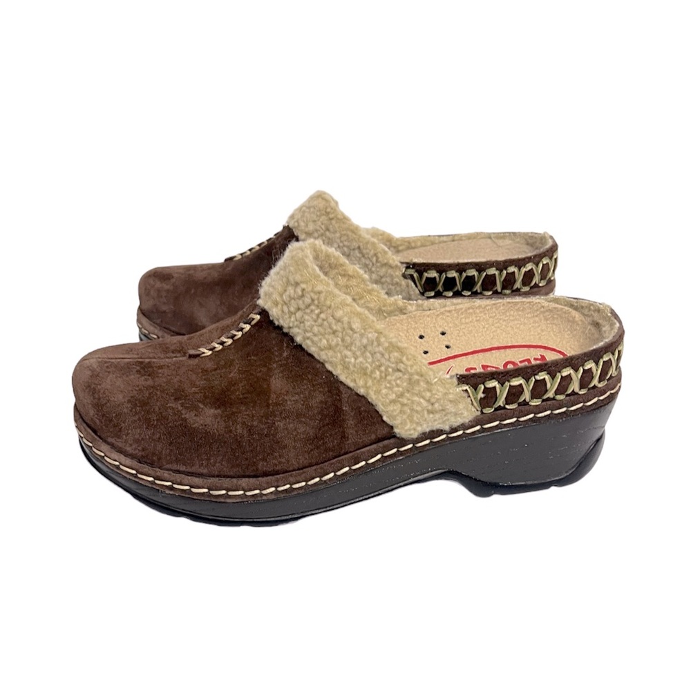Klogs Maxum Brown suede fleece women’s size 9M.